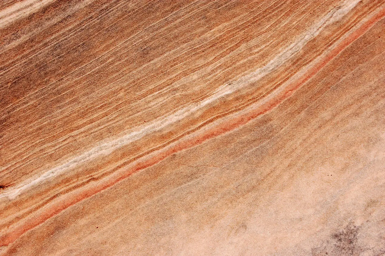 Striated red rock
